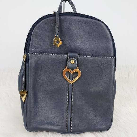 Aurielle Bags Arielle Leather Backpack Bag 9x1 Navy Blue Poshmark